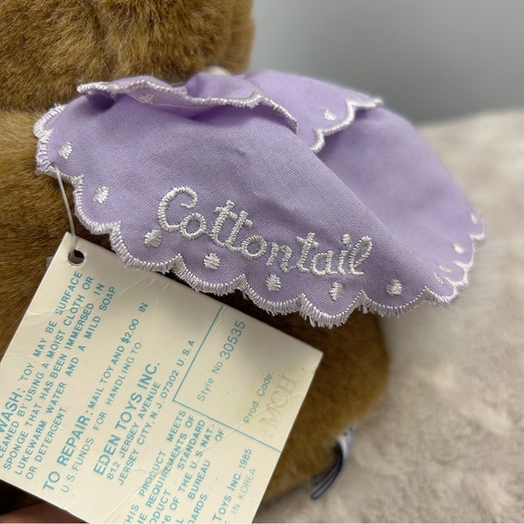 Eden Toys Cottontail Bunny Rabbit Plush Stuffed Animal Beatrix Potter Purple - Picture 2 of 12